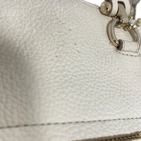 Auth COACH Pebbled Leather Prairie Satchel 34340 Cream Leather - Handbag - Picture 9 of 12